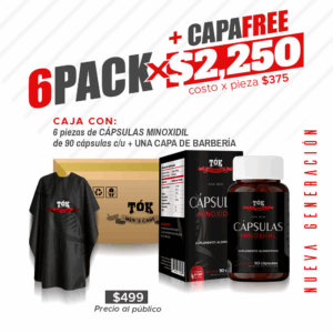 *SixPack Cápsulas Minoxidil   Capa Negra